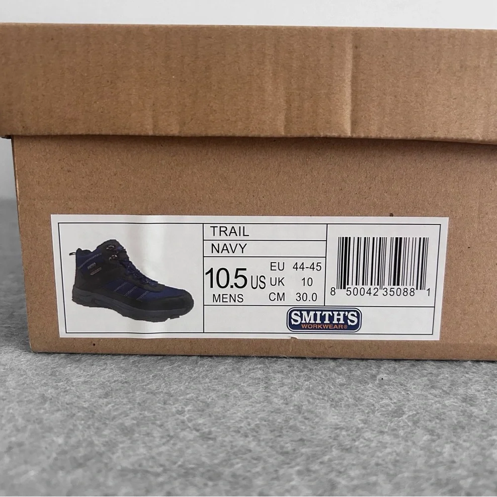Smith's Workwear Waterproof Trail Hiking Boots Men’s Size 10.5 Navy Blue